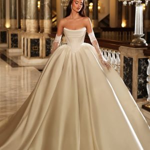 Satin Ball Gown Wedding Dress