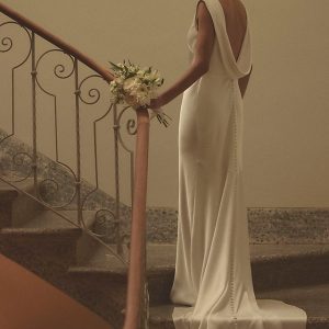 Minimalist Crepe Bridal Dress